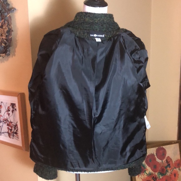 Vtg SAG HARBOR size 10 Boucle nubby KNIT Plaid & Rainbow Fully Lined Career NEW - Picture 11 of 16